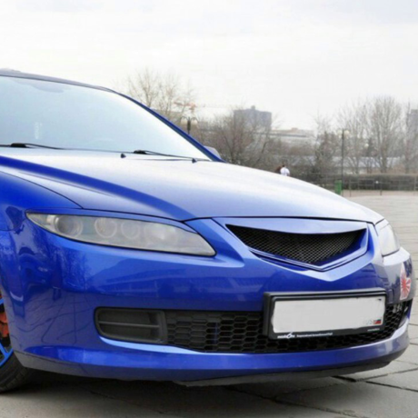 Решетка радиатора "Сетка" для Mazda 6 GG рестайлинг (2005-2008) купить недорого с доставкой в Новосибирск