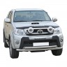 Защита порогов «Труба с проступью» (d76) для Toyota Hilux pickup (2008-2011)(Окрашенное) купить недорого с доставкой в Новосибирск