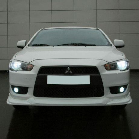 Накладка на передний бампер "GT" для Mitsubishi Lancer X купить недорого с доставкой в Новосибирск