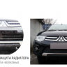Защита радиатора "Standart" Kia Pro Ceed (2012-2016) верх, чёрная купить недорого с доставкой в Новосибирск