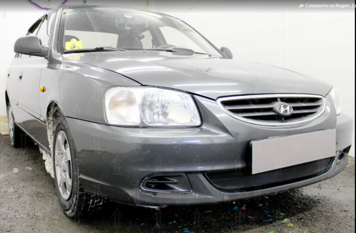 защита радиатора "standart" hyundai accent (таГ@З, 2001-2012) чёрная купить недорого с доставкой в Новосибирск