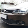 Защита радиатора "Standart" Volkswagen Jetta (2010-2014) чёрная купить недорого с доставкой в Новосибирск