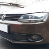 Защита радиатора "Standart" Volkswagen Jetta (2010-2014) чёрная купить недорого с доставкой в Новосибирск