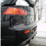 Накладка (юбка) заднего бампера "EVO" var №1 для Mitsubishi Lancer X (2007-2016) купить недорого с доставкой в Новосибирск