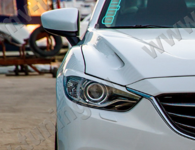 Накладки на фары (реснички) фигурные var №2 для Mazda 6 (2013-н.в.) купить недорого с доставкой в Новосибирск