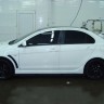 Накладки на пороги "EVO" для Mitsubishi Lancer X (2007-2016) купить недорого с доставкой в Новосибирск