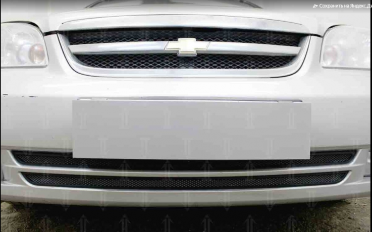 Защита радиатора "Standart" Chevrolet Lacetti седан (2004-2013) чёрная купить недорого с доставкой в Новосибирск