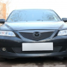 Защита радиатора "Standart" Mazda 6 (2002-2005) верх, чёрный купить недорого с доставкой в Новосибирск