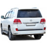 Защита заднего бампера «Труба с уголками» для Toyota Land Cruiser 200 (2007-н.в.)(Нерж. Сталь) купить недорого с доставкой в Новосибирск