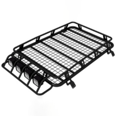 Багажник экспедиционный на рейлинги с сеткой для Chevrolet Niv@ SE (окраска 3-х слойная)