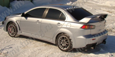 Козырек на заднее стекло с 9 зубьями для Mitsubishi Lancer X (2007-2016) купить недорого с доставкой в Новосибирск
