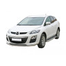 Защита порогов с алюминиевым листом (d63,5) для Mazda CX-7 (2006-2012)(Нерж. Сталь) купить недорого с доставкой в Новосибирск
