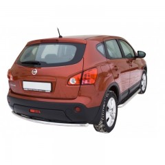 Защита порогов с алюминиевым листом (d63,5) для Nissan Qashqai (2007-2014)(Окрашенное)