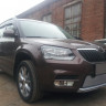 Защита радиатора "Standart" Skoda Yeti City (2013-2018) под парктроник, хром купить недорого с доставкой в Новосибирск