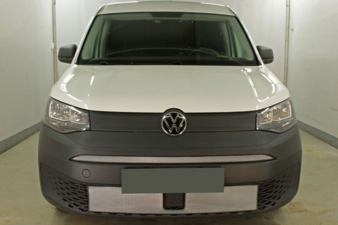 Защита радиатора "Standart" Volkswagen Caddy (2020-н.в.) низ, хром купить недорого с доставкой в Новосибирск