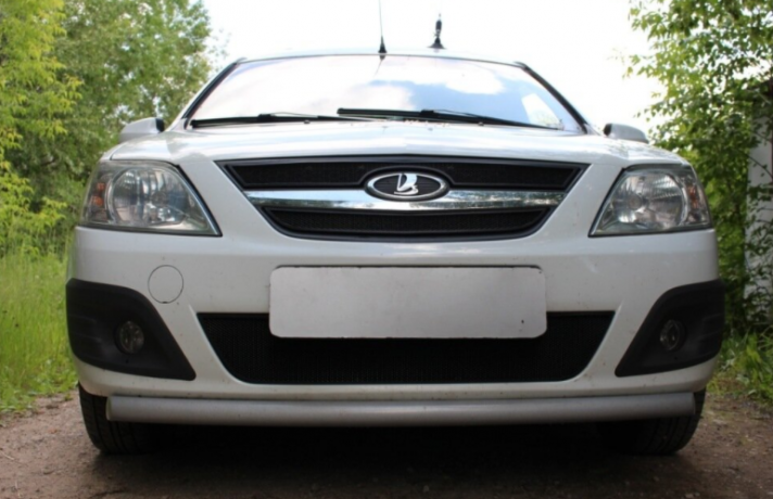 Защита радиатора "Standart" L@DA L@ЯGUS (2012-2021), L@ЯGUS Cross (2014-2021) верх, чёрная купить недорого с доставкой в Новосибирск