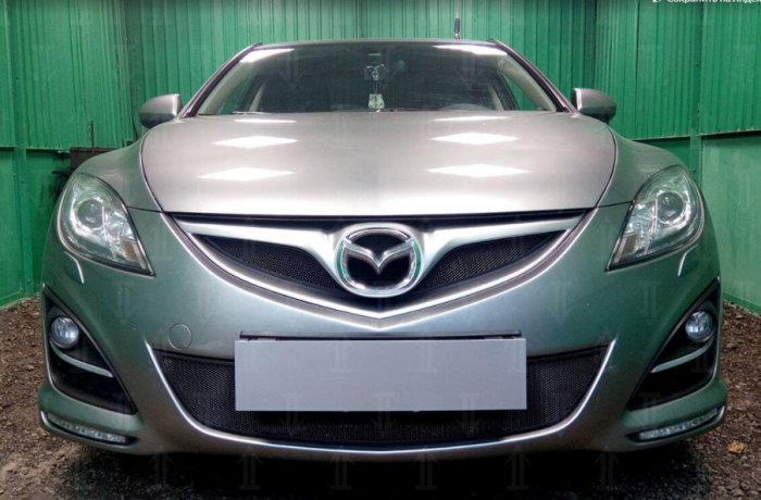 Защита радиатора "Standart" Mazda 6 (2010-2012) низ, чёрная купить недорого с доставкой в Новосибирск