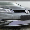 Защита радиатора "Standart" Volkswagen Golf (2016-2019) хром купить недорого с доставкой в Новосибирск