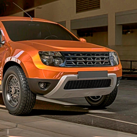 Решетка радиатора "Кибер стиль" (шагрень) для Renault Duster (2010-2020) купить недорого с доставкой в Новосибирск