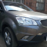 Защита радиатора "Standart" SsangYong Actyon C200 (2010-2013) низ, чёрная (кроме корейской сборки) купить недорого с доставкой в Новосибирск
