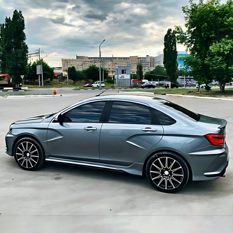 Накладки на пороги "GT" с крепежами для L@DA Vesт@ купить недорого с доставкой в Новосибирск