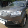 Защита радиатора "Standart" SsangYong Actyon C200 (2010-2013) верх, хром (кроме корейской сборки) купить недорого с доставкой в Новосибирск