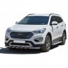 Защита порогов «Бумер» алюминиевая с резинкой для Hyundai Grand Santa Fe (2014-2015) купить недорого с доставкой в Новосибирск