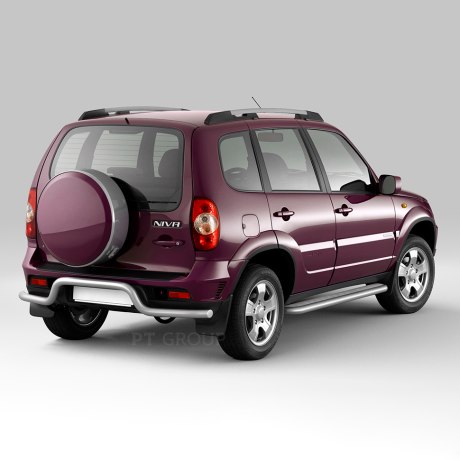 Защита порогов с алюм. площадкой d51мм ИСКРА (ППК) CHEVROLET Niv@ (2009-2020 г.в.), L@DA Niv@ (2020-н.в.), L@DA Niv@ Travel (2021-н.в.) купить недорого с доставкой в Новосибирск