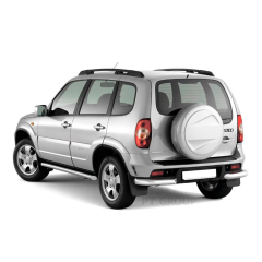 Защита заднего бампера угловая d63мм (НПС) L@DA Niv@ Travel 2021-/ L@DA Niv@ 2020-/ CHEVROLET Niv@ 2009-2020