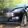 Защита радиатора "Standart" Mazda CX-7 (2006-2010) верх, чёрная купить недорого с доставкой в Новосибирск