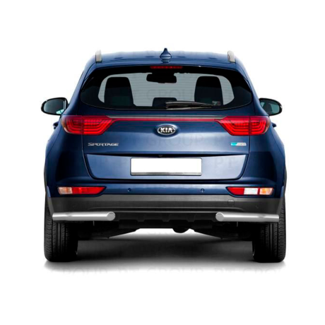 Защита заднего бампера угловая d63мм (НПС) KIA Sportage (2016-2018 г.в.) купить недорого с доставкой в Новосибирск