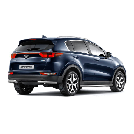 Защита заднего бампера угловая d63мм (НПС) KIA Sportage (2016-2018 г.в.) купить недорого с доставкой в Новосибирск