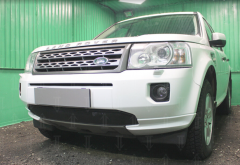 Защита радиатора "Standart" Land Rover Freelander II рестайлинг (2010-2012) чёрная
