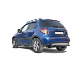 Защита заднего бампера «Труба» (d76) для Suzuki SX4 Classic рестайлинг (2009-2014)(Нерж. Сталь)