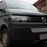Защита радиатора "Standart" Volkswagen T5 Transporter, Multivan,Caravelle рестайлинг (2009-2015) хром купить недорого с доставкой в Новосибирск