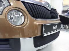 Защита радиатора "Standart" Skoda Yeti (2009-2014) чёрная