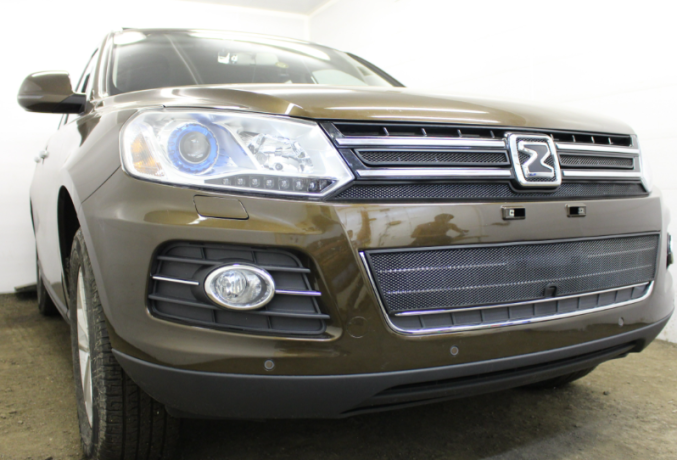 Защита радиатора "Standart" Zotye T600 (2014-2021) низ, чёрная купить недорого с доставкой в Новосибирск