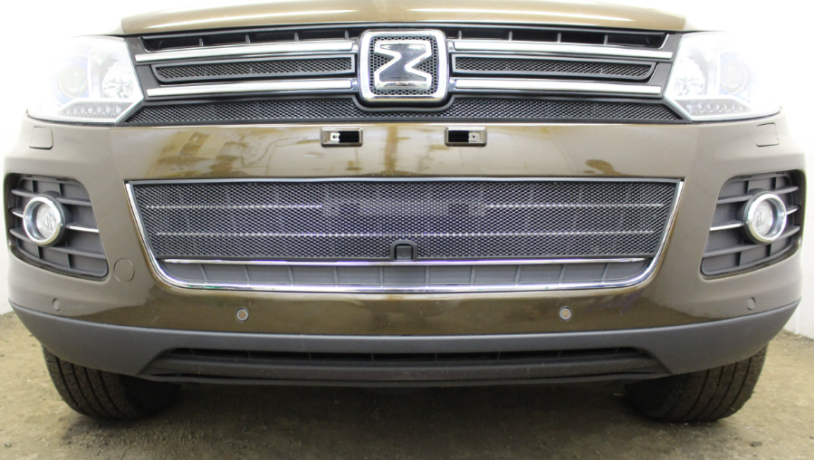 Защита радиатора "Standart" Zotye T600 (2014-2021) низ, чёрная купить недорого с доставкой в Новосибирск