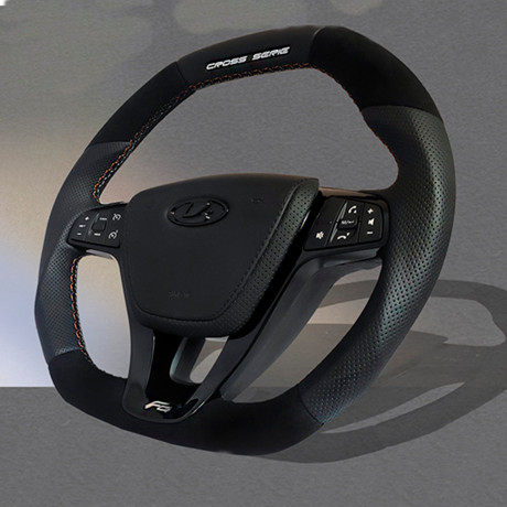 Анатомическое рулевое колесо Cross Serie со вставками из алькантары для L@DA Vesт@, X-ray, L@ЯGUS FL купить недорого с доставкой в Новосибирск
