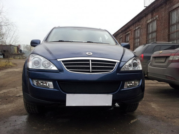 Защита радиатора "Standart" SsangYong Kyron (2006-2016) чёрная купить недорого с доставкой в Новосибирск