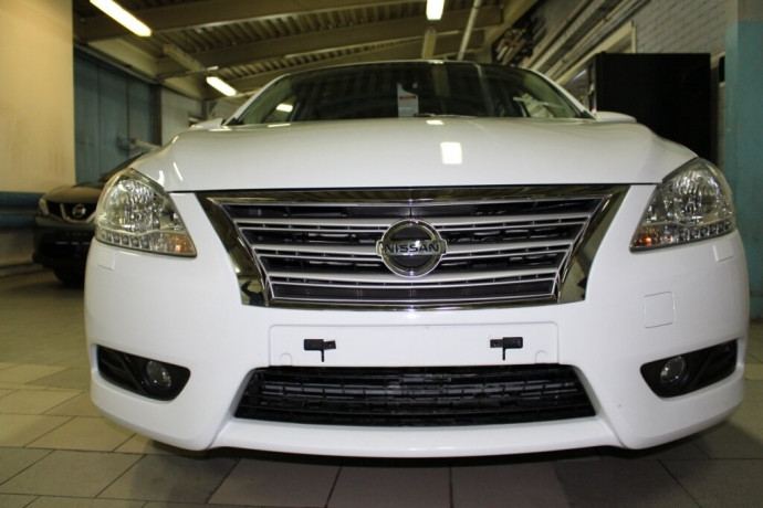 Защита радиатора "Standart" Nissan Sentra (2014-2017) чёрная купить недорого с доставкой в Новосибирск