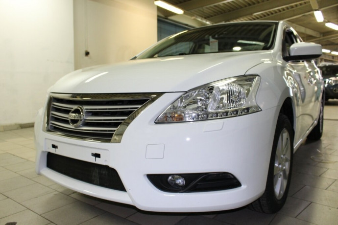 Защита радиатора "Standart" Nissan Sentra (2014-2017) чёрная купить недорого с доставкой в Новосибирск