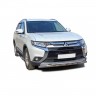 Защита порогов «Труба с проступью» (d76) для Mitsubishi Outlander (2015-н.в.)(Окрашенное) купить недорого с доставкой в Новосибирск