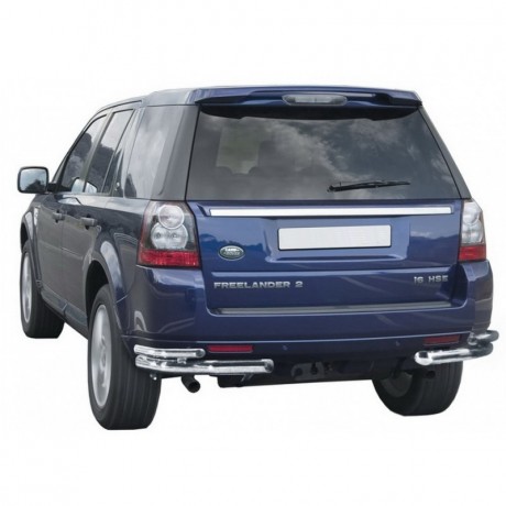 Защита заднего бампера «Уголки двойные» (d63.5) для Land Rover Freelander 2 (2012-2014)(Окрашенное) купить недорого с доставкой в Новосибирск