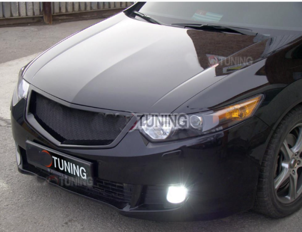 Решетка радиатора "Sport" (сетка в комплекте) var №1 для Honda Accord VIII (2008-2010) купить недорого с доставкой в Новосибирск