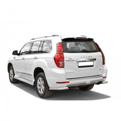 Защита заднего бампера «Уголки» (d63.5) Haval H9(Окрашенное) купить недорого с доставкой в Новосибирск