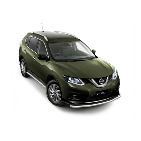 Защита порогов вогнутая d63мм (НПС) Nissan X-Trail (2015-н.в.) купить недорого с доставкой в Новосибирск