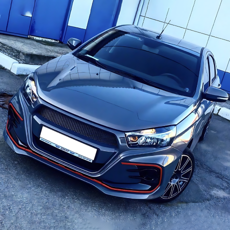 Бампер передний "Razor" для L@DA Vesт@ (без вырезов под ПТФ) купить недорого с доставкой в Новосибирск