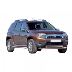 Защита порогов с алюминиевым листом (d63,5) для Renault Duster (2011-2016)(Окрашенное)