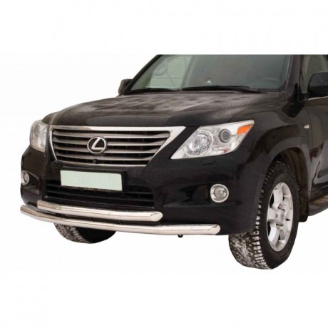 Защита переднего бампера «Труба двойная» (d63,5) для Lexus LX 570 (2008-2012)(Окрашенное) купить недорого с доставкой в Новосибирск
